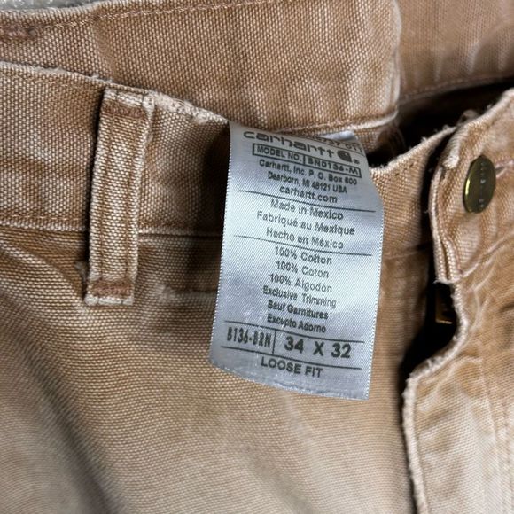 Carhartt Double Carpenter Pants Men’s Size 34x32 Distressed - Picture 7 of 7